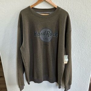 NWT Hard Rock Cafe Boston Olive Sweatshirt Size XXL